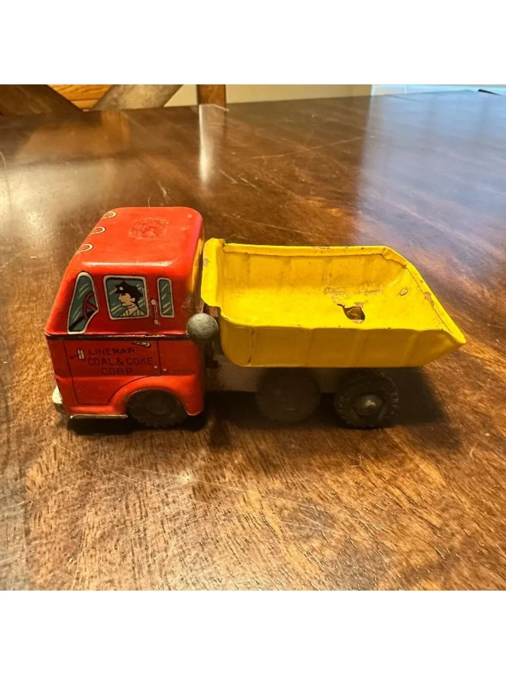 Vintage Tin Metal Dump Truck Linemar Coal & Coke Corp